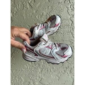New Balance Kids Toddler Shoes Sz 9c Pink White Mesh Athletic Sneakers